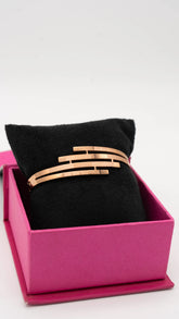 Rose Gold Grid Bangle